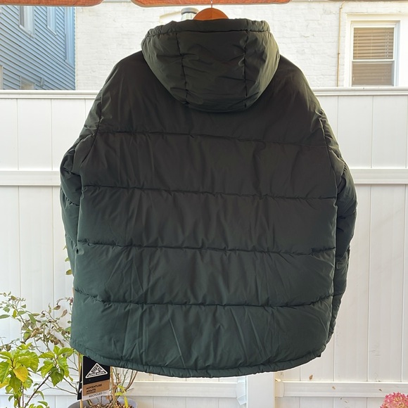 Alpine North - Forillon Vegan Down Short Quilted Puffer Jacket - Deep Green 1X - Picture 11 of 17